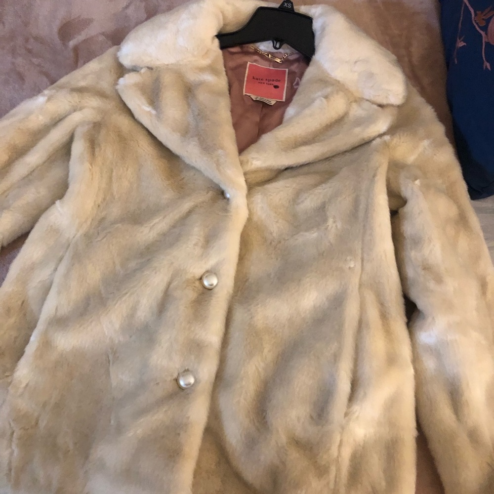 Faux fur Kate Spade coat!